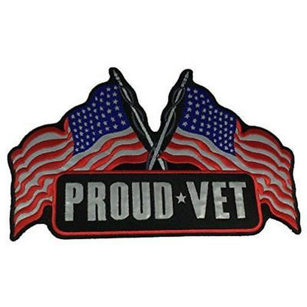 PROUD AMERICAN SUPPORT PATCH 12" HUGE PATRIOTIC USA JACKETS FRAMING GIFT